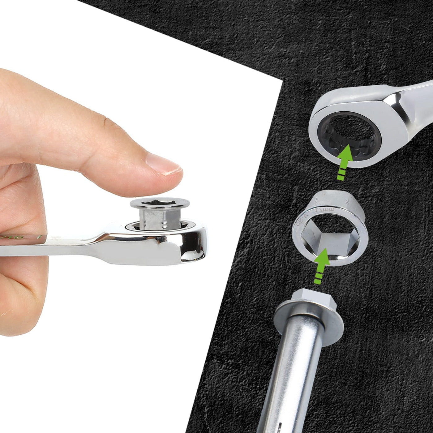 7-in-1 Ratcheting Wrench Set, Metric