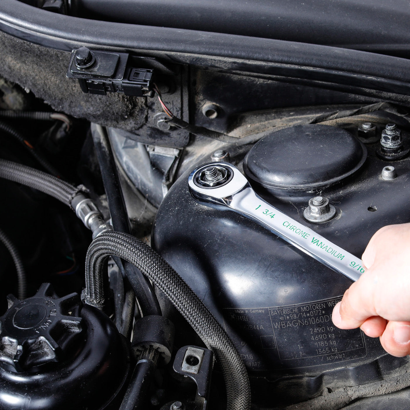 7-in-1 Ratcheting Wrench Set, SAE