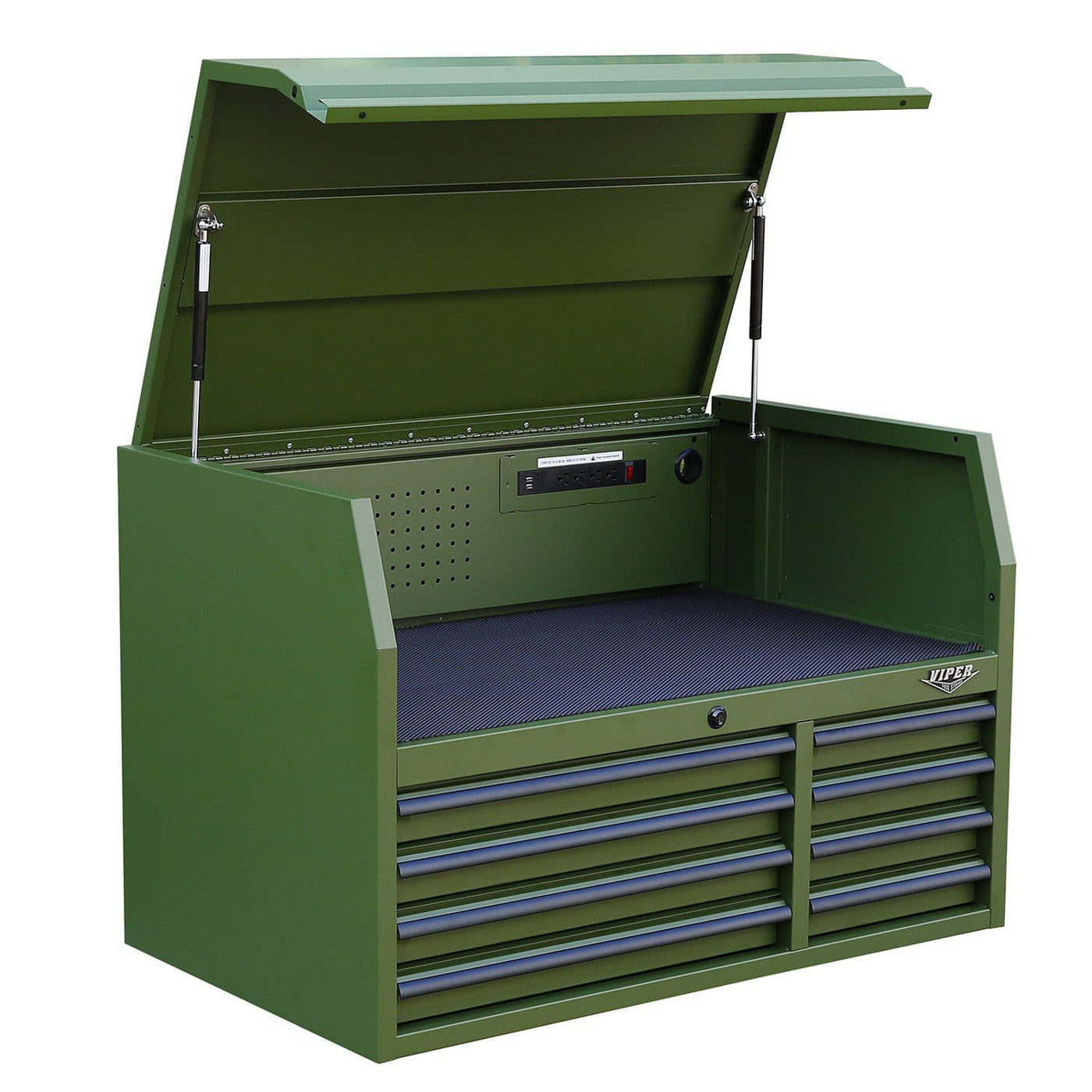 41-Inch 8-Drawer Steel Top Chest with Power Strip | Viper Tool Storage