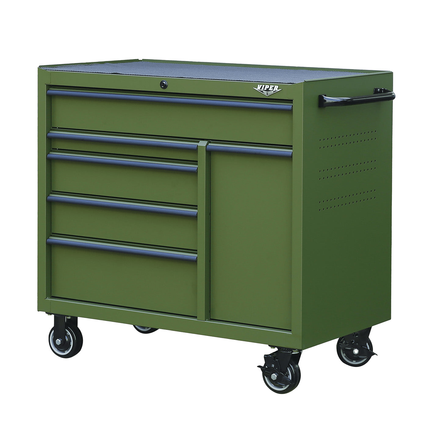 41-Inch 6-Drawer Rolling Cabinet with Power Tool Drawer