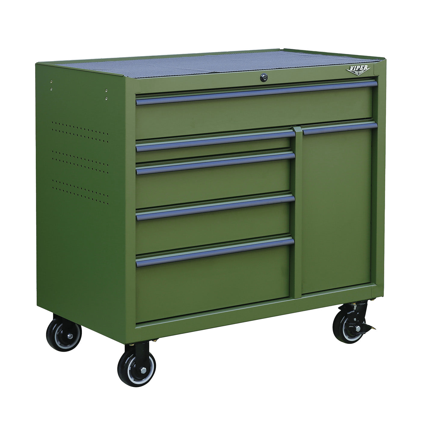 41-Inch 6-Drawer Rolling Cabinet with Power Tool Drawer