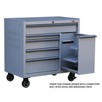 41-Inch 6-Drawer Rolling Cabinet with Power Tool Drawer