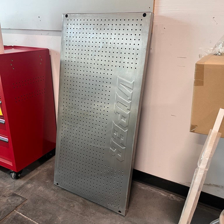Open Box - 48 x 24-Inch Steel Pegboard, Stainless Steel