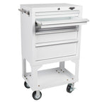 26-Inch 5-Drawer Rolling Cabinet with Bulk Storage