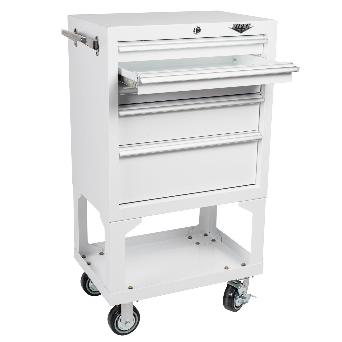 26-Inch 5-Drawer Rolling Cabinet with Bulk Storage