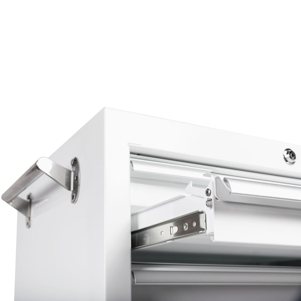 26-Inch 5-Drawer Rolling Cabinet with Bulk Storage