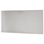 Front view of Viper Tool Storage 48 x 24-inch stainless steel pegboard panel