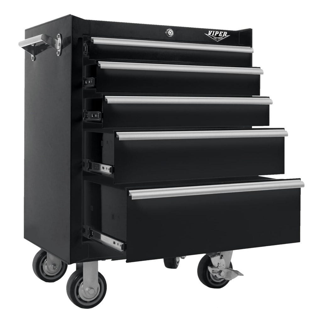 26-Inch 5-Drawer Rolling Cabinet