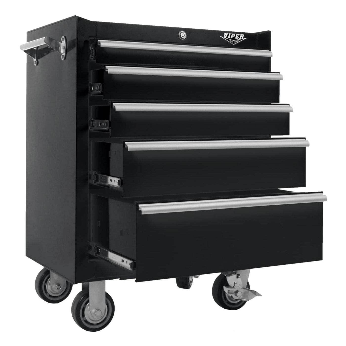 26-Inch 5-Drawer Rolling Cabinet
