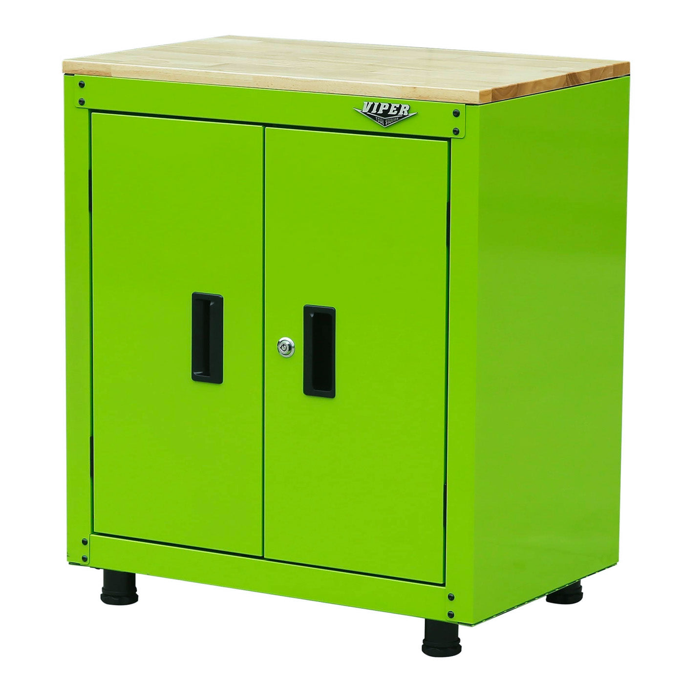 28-Inch 2-Door Steel Base Cabinet with Butcher Block Top | Viper