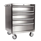 30-Inch 5-Drawer Rolling Cabinet, 304 Stainless Steel