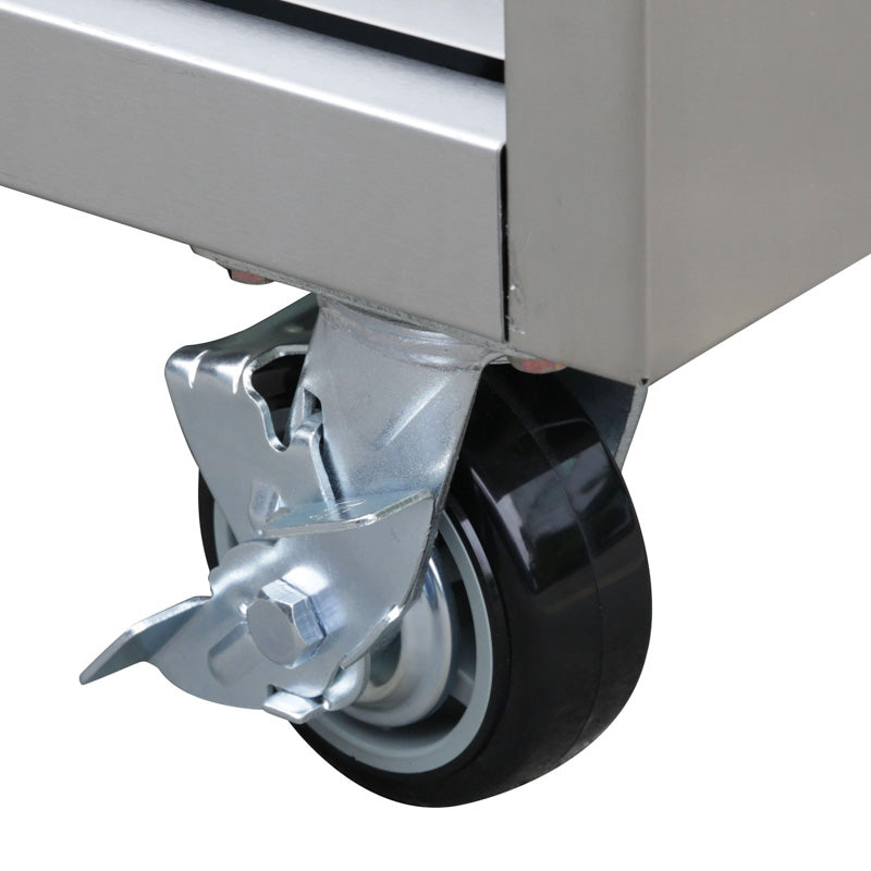 30-Inch 5-Drawer Rolling Cabinet, 304 Stainless Steel