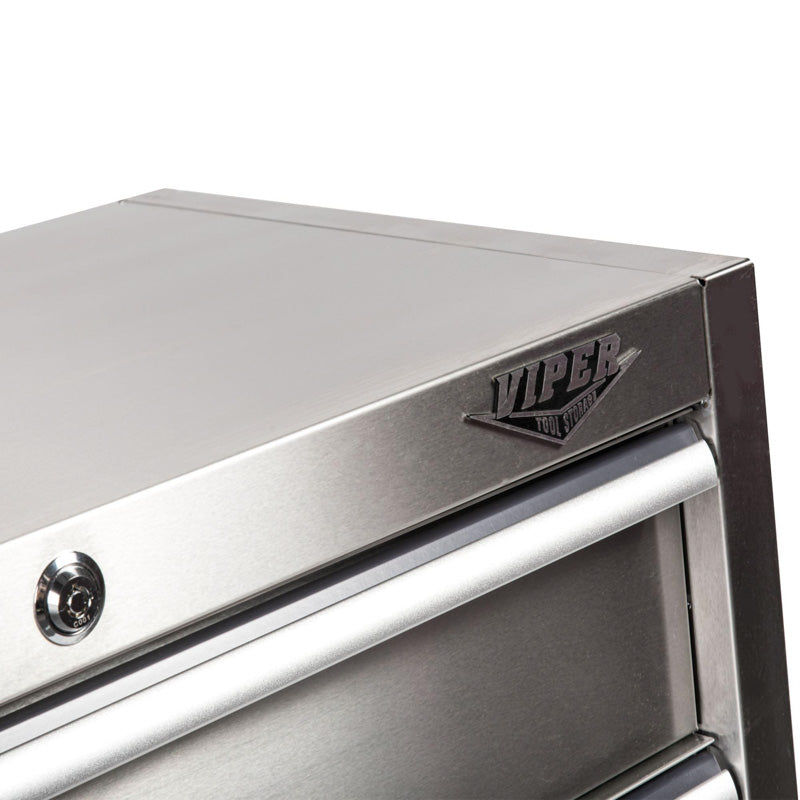 30-Inch 5-Drawer Rolling Cabinet, 304 Stainless Steel