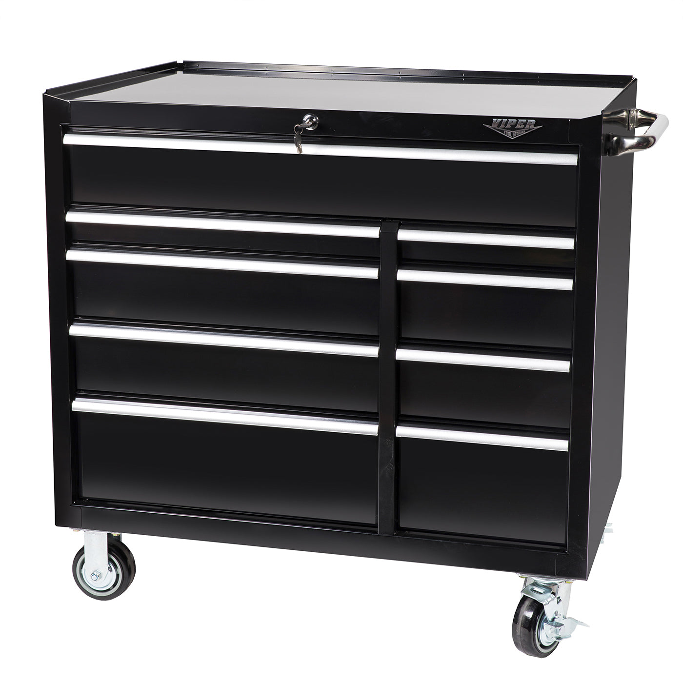 41-Inch 9-Drawer Rolling Cabinet