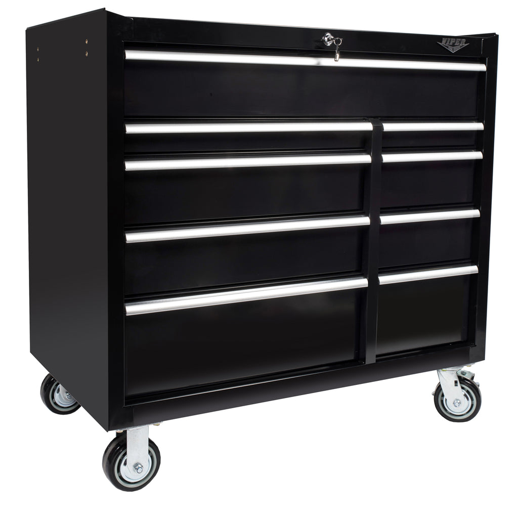 41-Inch 9-Drawer Rolling Cabinet