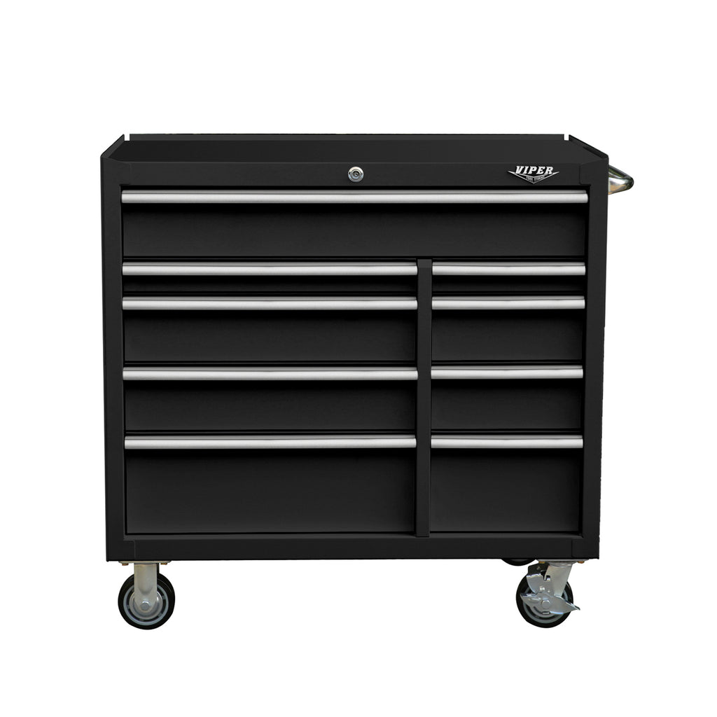 41-Inch 9-Drawer Rolling Cabinet