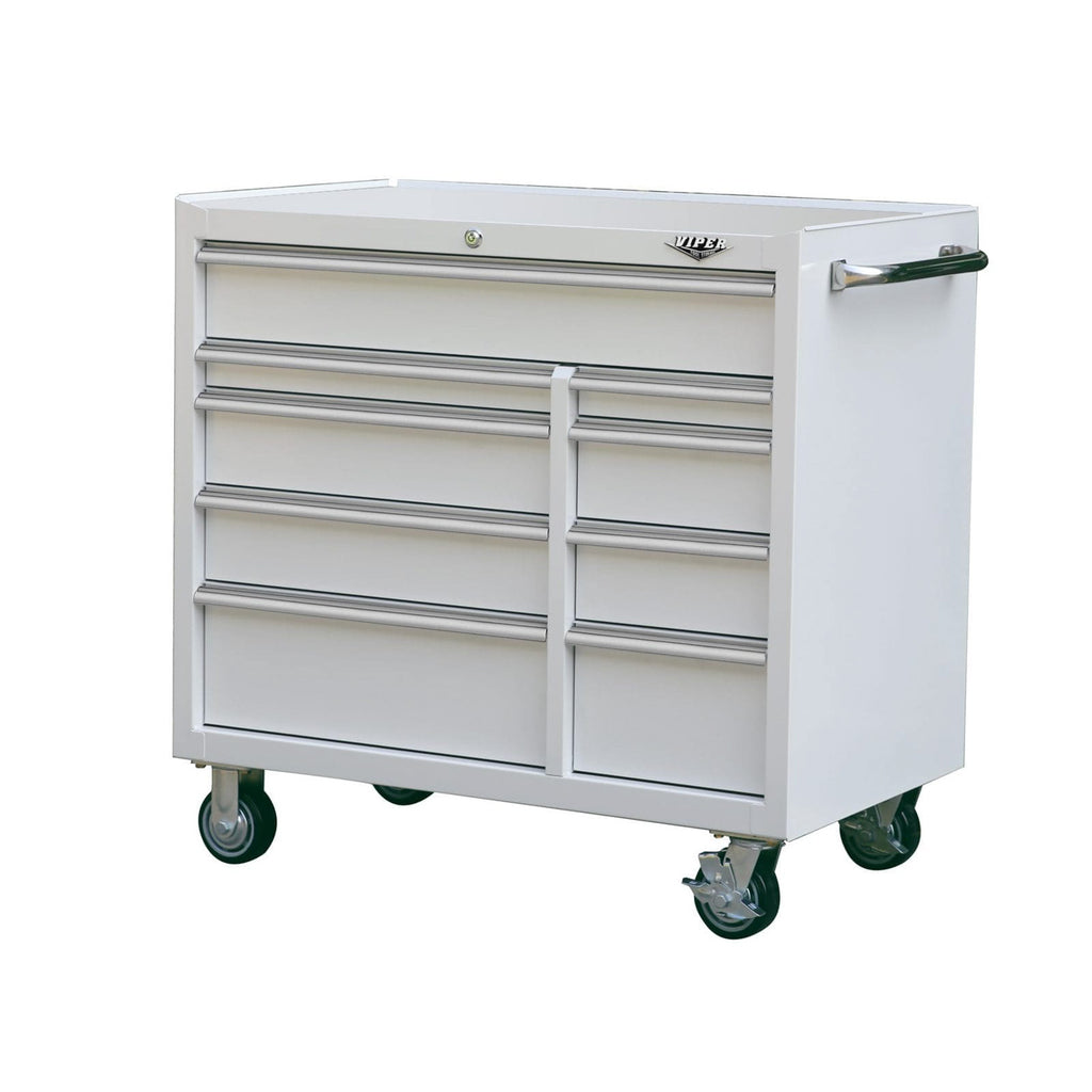 41-Inch 9-Drawer Rolling Cabinet