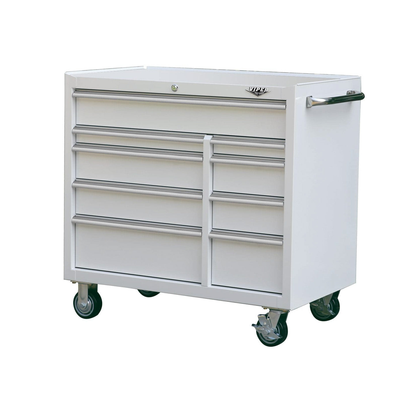 41-Inch 9-Drawer Rolling Cabinet