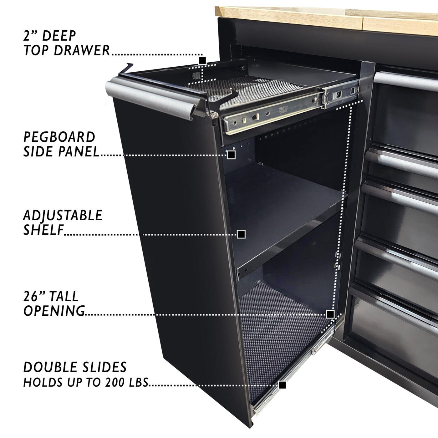 60-Inch 7-Drawer Rolling Workstation | Viper Tool Storage