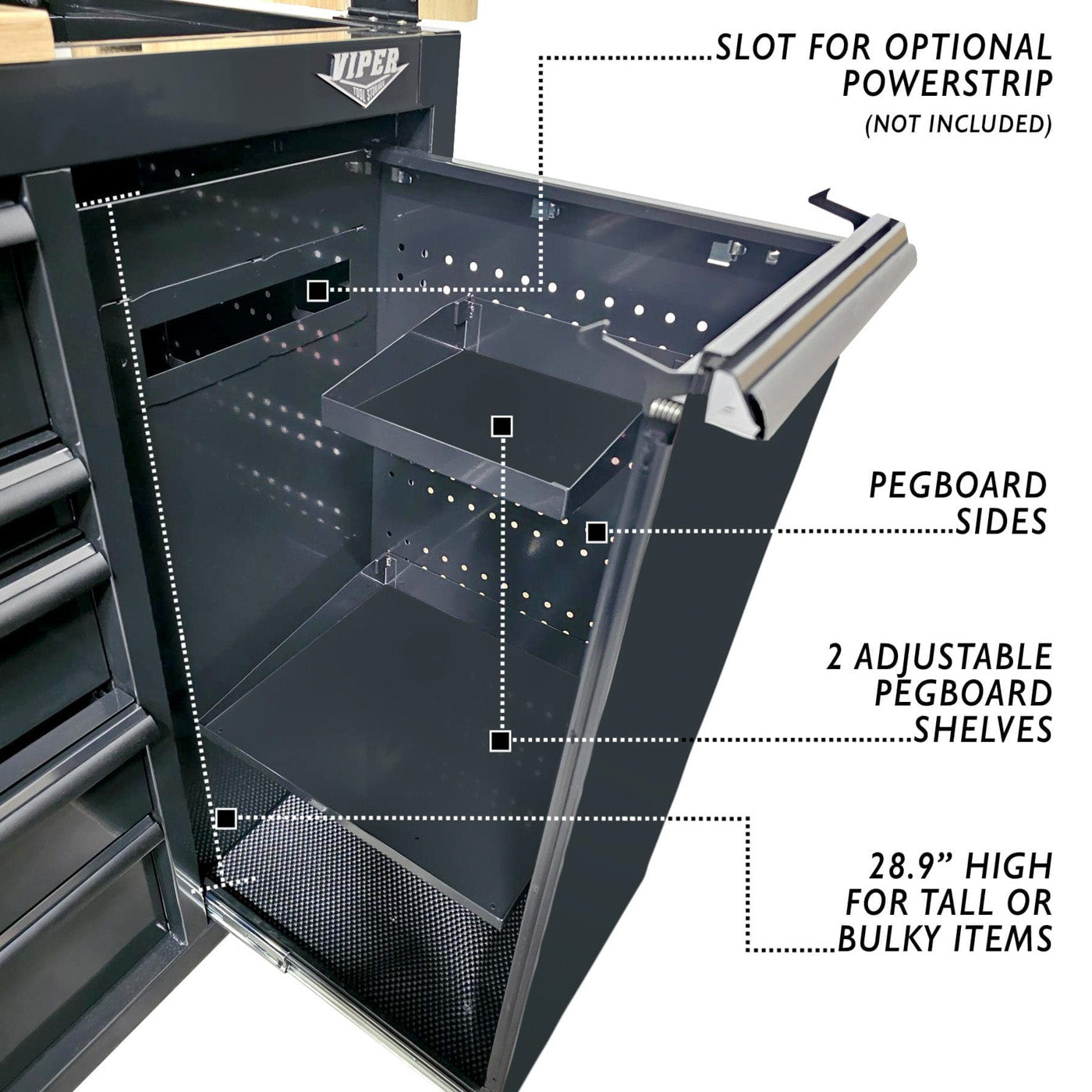 60-Inch 7-Drawer Rolling Workstation | Viper Tool Storage