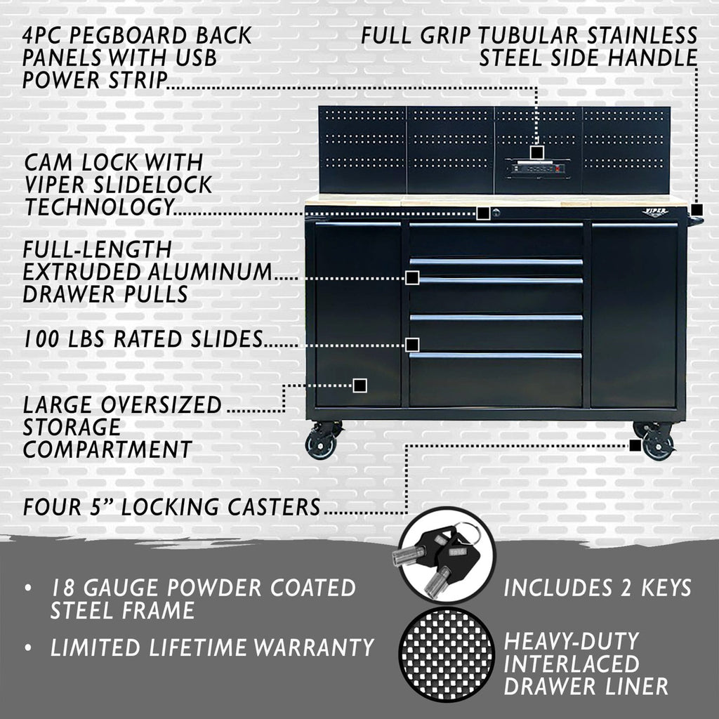 60-Inch 7-Drawer Workstation