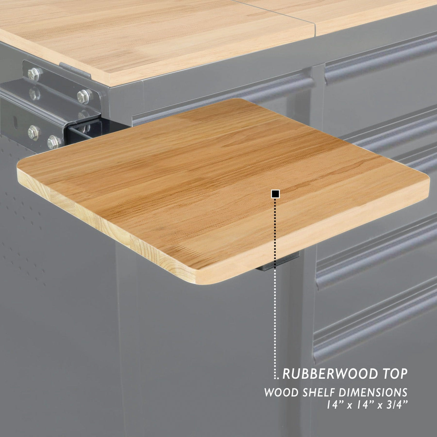 Wood Shelf Accessory for U-Bracket Attachment