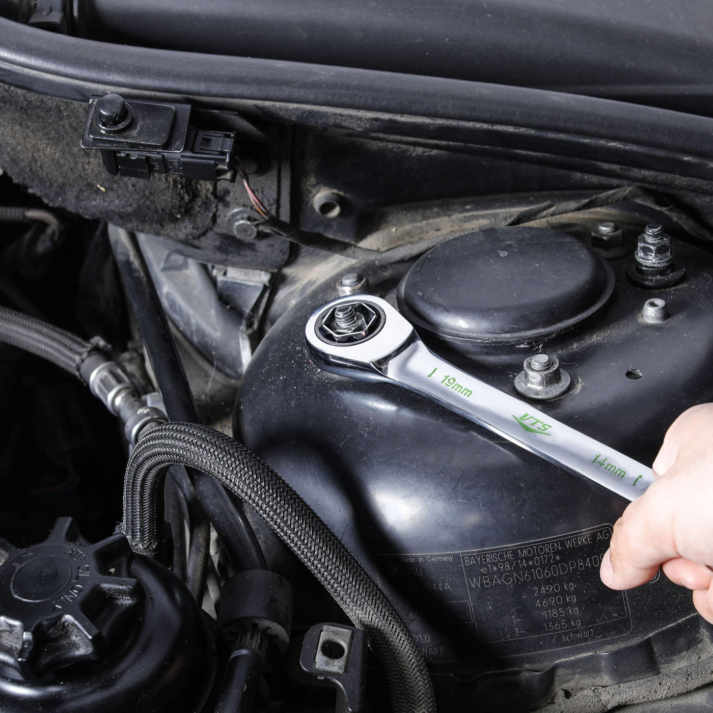 7-in-1 Ratcheting Wrench Set, Metric